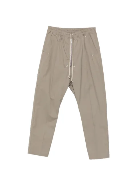 Rick Owens drawstring-waist zipped-front trousers Grey RU02F4361TE