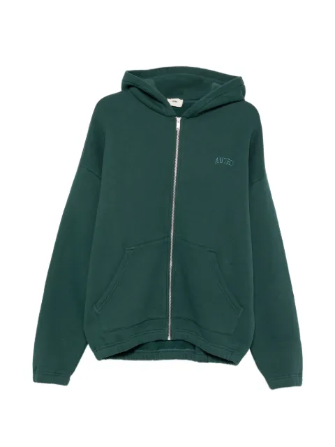 Autry logo-embroidered zip-up hoodie Green HIPX121F