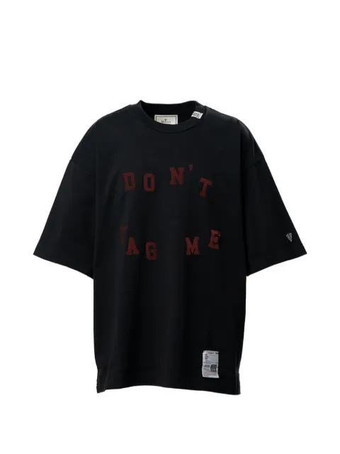 Maison MIHARA YASUHIRO Don't Tag Me. flocky-print T-shirt Black J17TS822