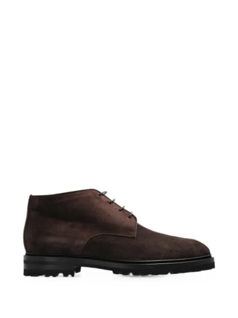 Kiton lace-up suede boots Brown USSA528N01490030010