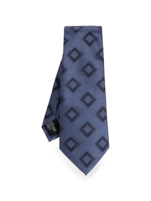 Giorgio Armani geometric-print tie Blue GM000800TE22459