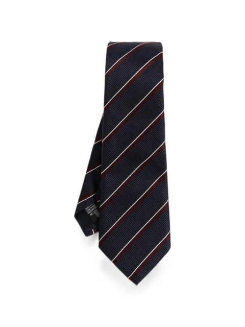 Giorgio Armani silk striped tie Blue GM000800TE22447