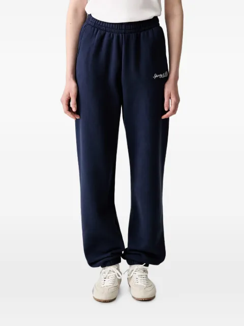 Sporty & Rich Syracuse embroidered track pants Blue PA07075325BL106