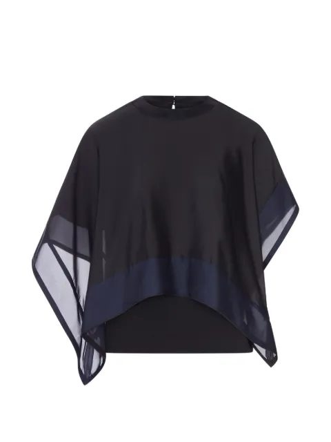 sacai chiffon-overlay shirt Black 2608629