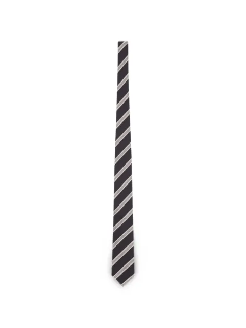 Lardini striped silk tie Black ACCRC7AC67142
