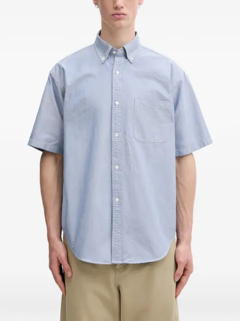 BEAMS Oxford short-sleeved shirt Blue 11011674301
