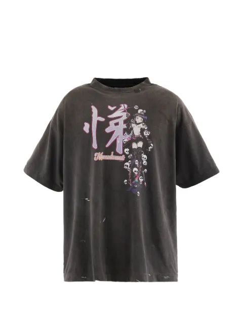 Takashi Murakami x Yuta Hosokawa Mononoke Made graphic-print distressed T-shirt Black MTMK80000007
