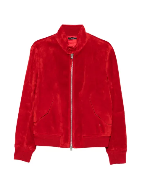 TOM FORD suede bomber jacket Red LBG004LMS028