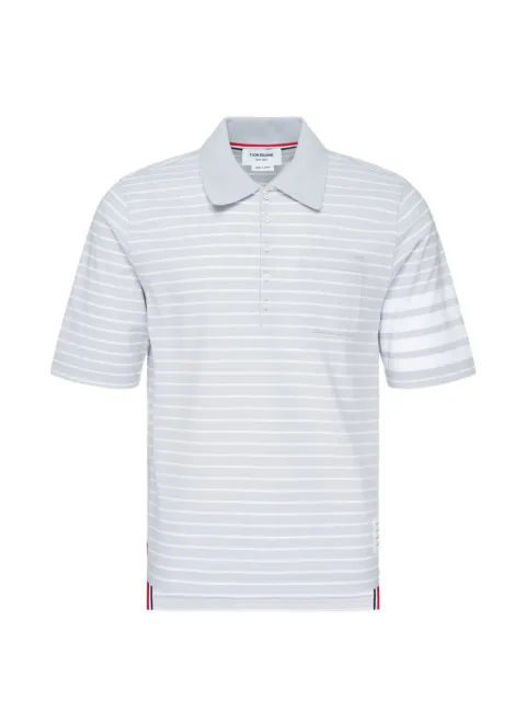 Thom Browne striped polo shirt Grey MJP247AJ0269