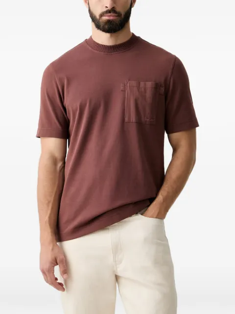 Barbour Ivergill logo-embroidered patch-pocket T-shirt Brown MTS1626