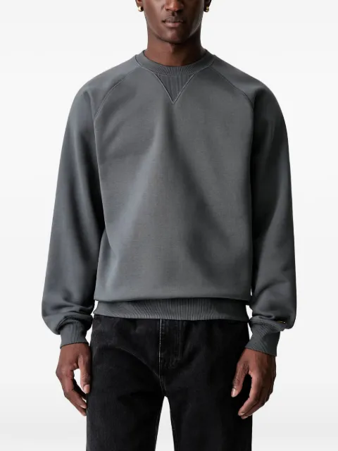 Carhartt WIP raglan-sleeve logo-embroidered sweater Grey I033660
