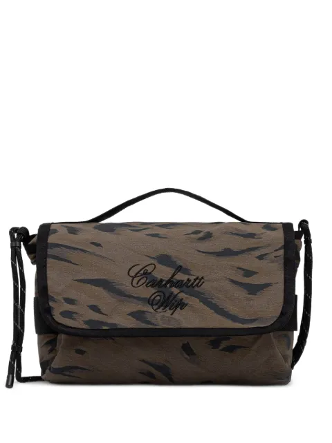 Carhartt WIP tiger-print logo-embroidered belt bag Brown I036886