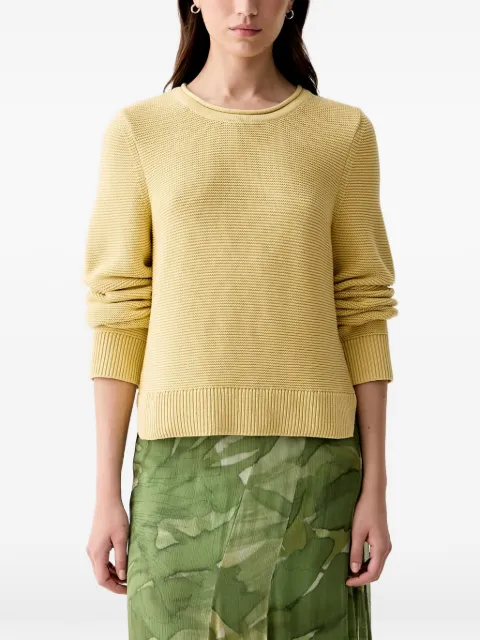 Barbour Fawley textured-knit long-sleeved sweater Yellow LKN1775