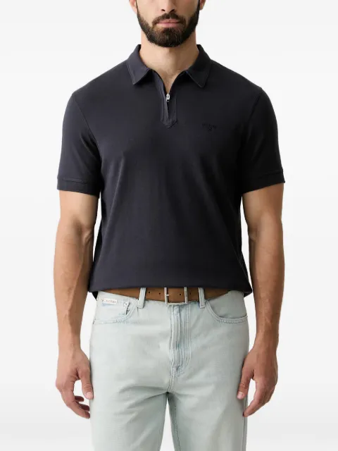 Barbour Crakehall zip-fastening logo-embroidered polo shirt Blue MML1560