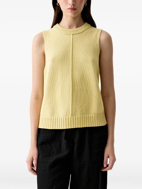 Barbour Avon raised-seam ribbed-trim sleeveless sweater Yellow LKN1772