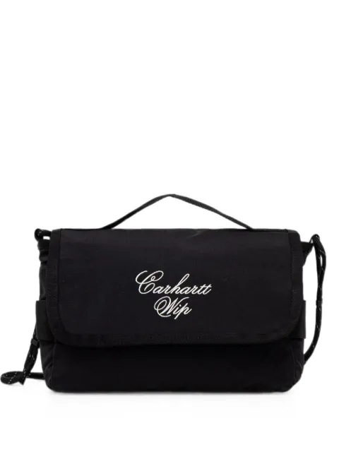 Carhartt WIP logo-embroidered foldover belt bag Black I036886