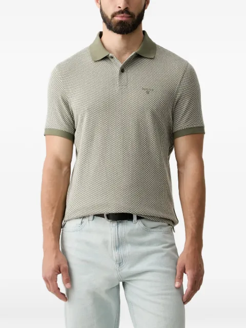 Barbour Copgrove geometric-print short-sledeve polo shirt Green MML1561