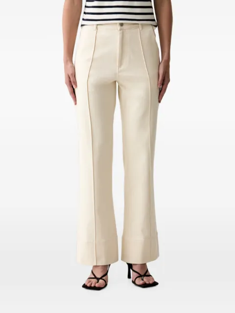 Barbour Hinton pintuck-detailing flared jeans Neutrals LTR0430