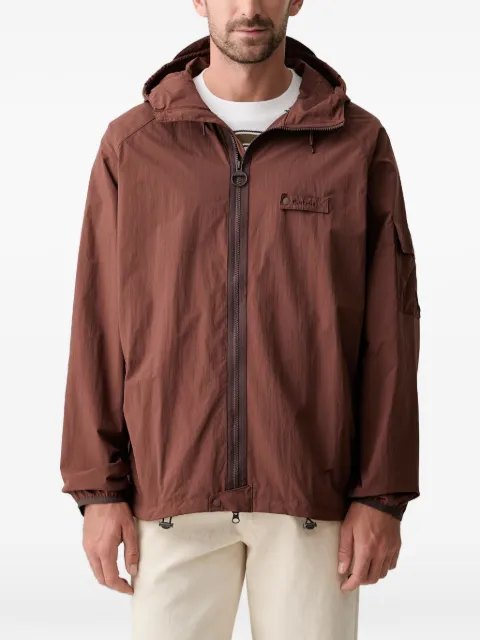 Barbour re-engineered flyweight showerproof hooded jacket Brown MSP0193