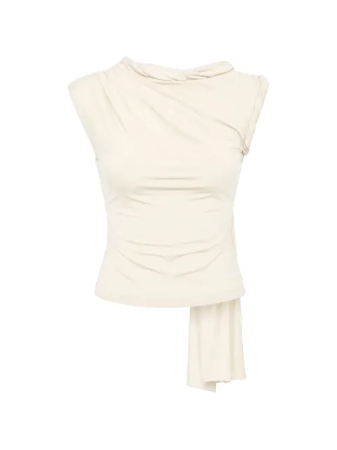 AXEL 113 Tiana twisted draped top Neutrals TIANATWISTEDTOP