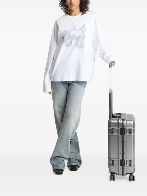 Off-White Crystal Flower L/S long-sleeved T-shirt White 2FB00638TW124
