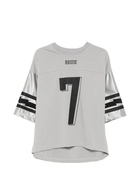 RHUDE logo-print mesh T-shirt Grey RHPF26TT01016