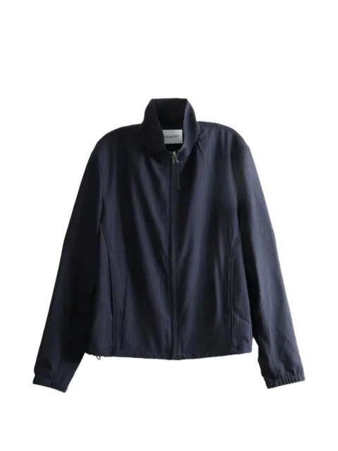 Givenchy pinstripe-pattern high-neck jacket Blue BM01HL16NL
