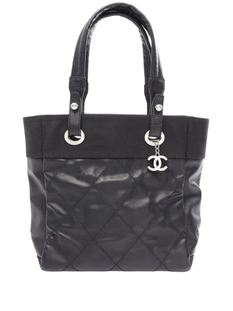 CHANEL Pre-Owned 2012-2013 Small Quilted Coated Canvas Paris Biarritz tote bag Black IRK5W6F1Q658CREZ
