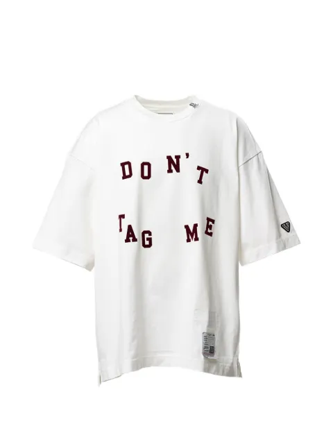 Maison MIHARA YASUHIRO Don't Tag Me. flocky-print T-shirt White J17TS822