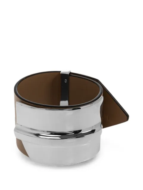 Max Mara Tavola leather bracelet Silver 2624756131600