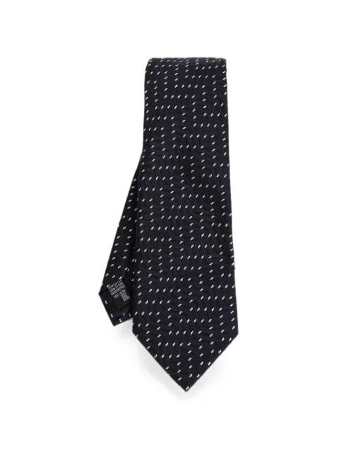 Giorgio Armani diagonal-stripe silk tie Blue GM000800TE22443