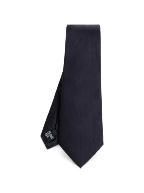 Giorgio Armani logo-embroidered tie Blue GM000800TE22439