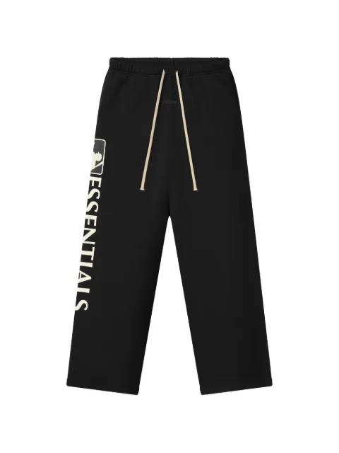 FEAR OF GOD ESSENTIALS MLB logo-print track pants Black RW00255