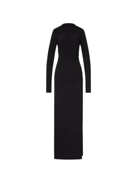 THE ANDAMANE Astra ruched long-sleeve dress Black T200129ATJP199
