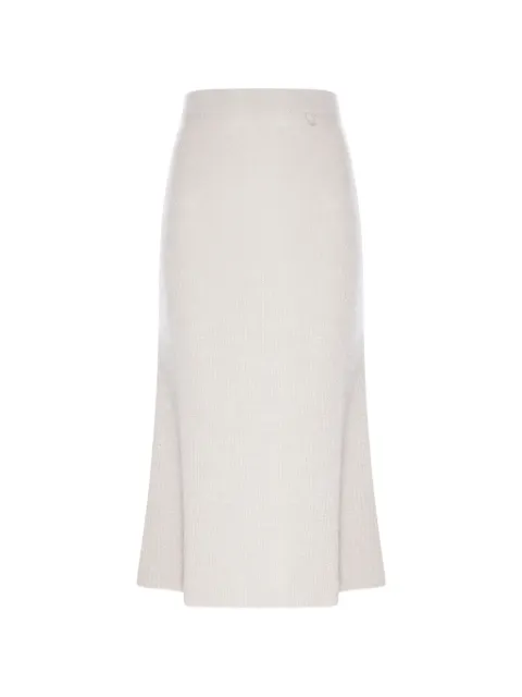 Herno ribbed-knit sequin-embellished skirt Neutrals MGN00003D70360