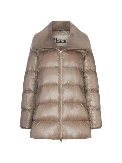 Herno faux-fur-collar quilted jacket Neutrals PI002140D12017Z