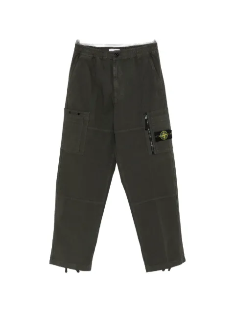 Stone Island logo-patch cargo pants Green L2S153100015S0211