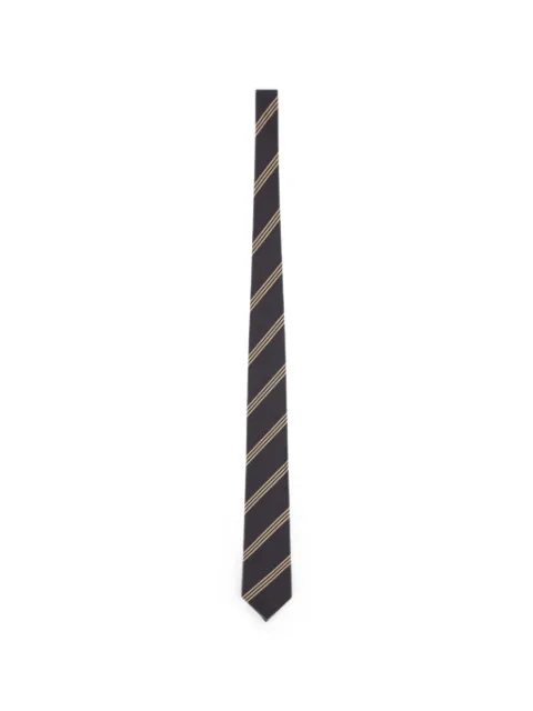 Lardini striped silk tie Black ACCRC7CN64116