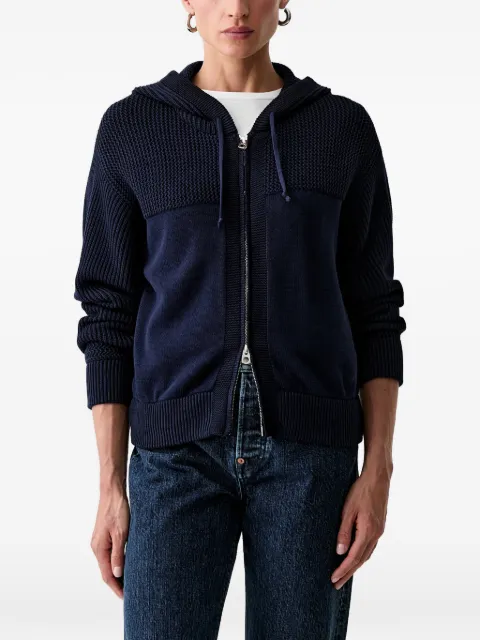 Kenzo textured-knit zip-up hoodie Blue FG62CA7613LQ