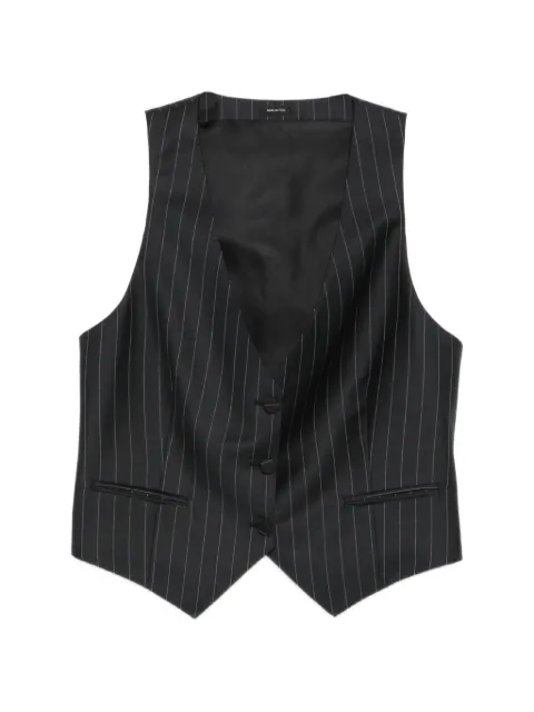TOM FORD pinstripe-pattern waistcoat Black WA0049FAX1803
