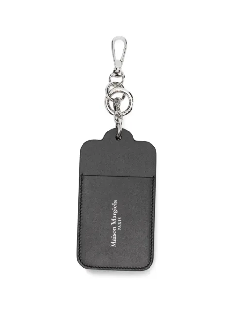 Maison Margiela logo-print leather keyring Black SA2UA0016P4745