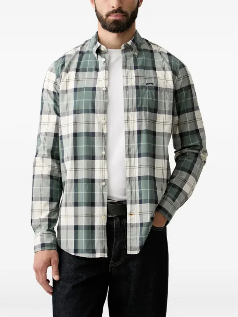 Barbour Rawley check-pattern long-sleeved shirt Green MSH5346