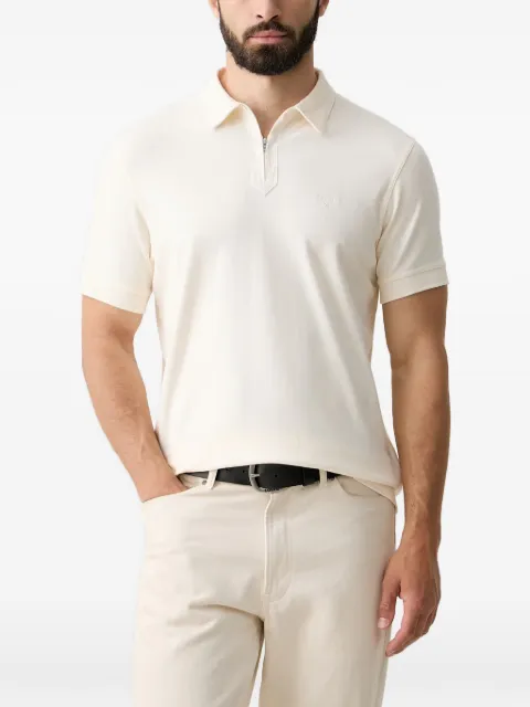 Barbour Crakehall zip-fastening cotton polo shirt Neutrals MML1560