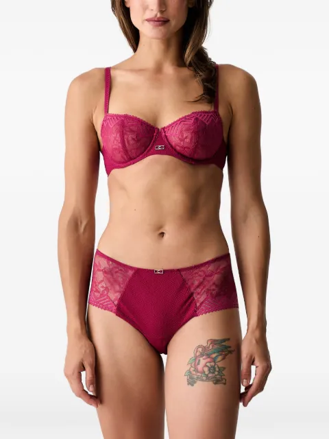 Chantelle lace-overlay underwired bras Pink C13XM5