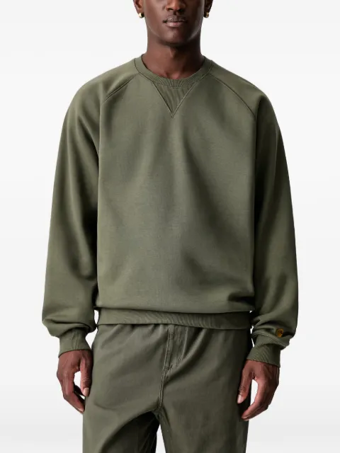 Carhartt WIP logo-embroidered raglan-sleeve sweatshirt Green I033660