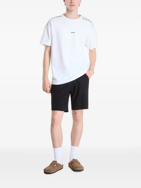 HUGO Noah logo-print tape-detail T-shirt White 50566159