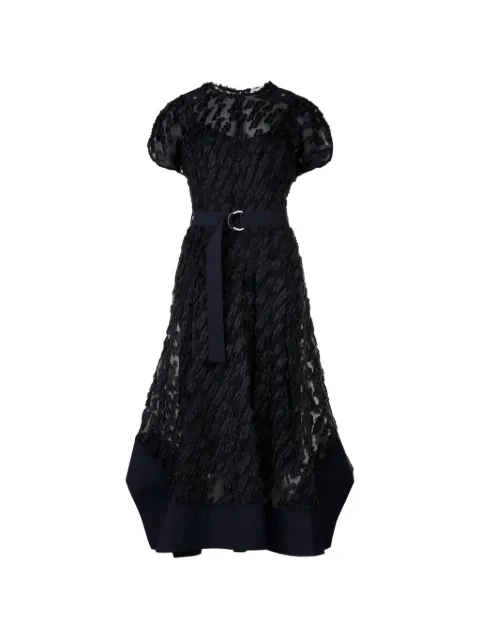 3.1 Phillip Lim belted textured-finish midi dress Black P26191140OFC