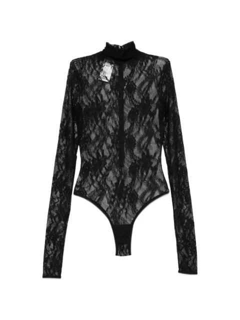 THE ANDAMANE Ziggy lace-patterned high-neck bodysuit Black T200736ATJP200