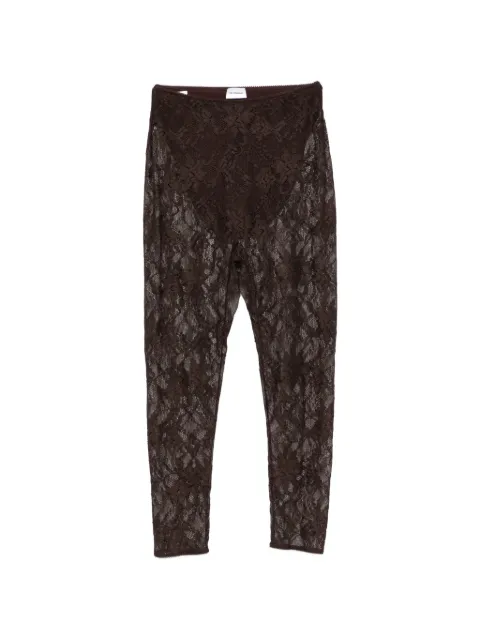 THE ANDAMANE Loli lace-pattern cropped leggings Brown T200410ATJP200