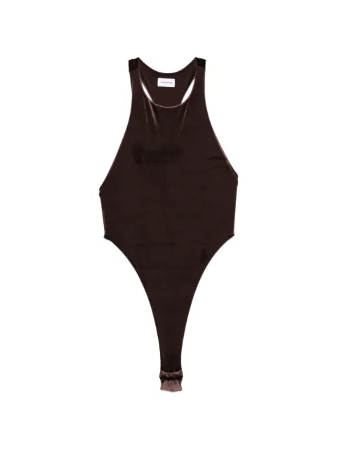 THE ANDAMANE Fonda halterneck bodysuit Brown T200785ATJP198